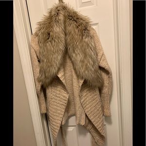Faux fur sweater